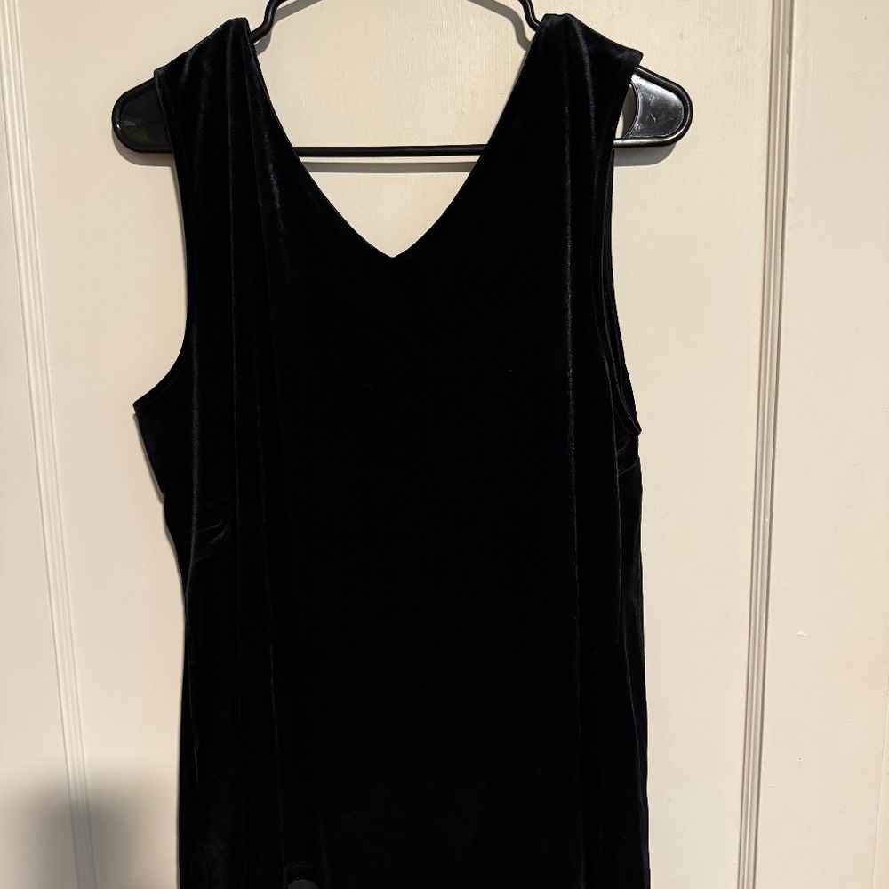 Charter Club Sleeveless Black Velvet Tank